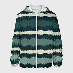 Мужская куртка Полосы зигзагообразные зеленые