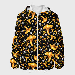 Куртка с капюшоном мужская Грибной дождик, цвет: 3D-белый