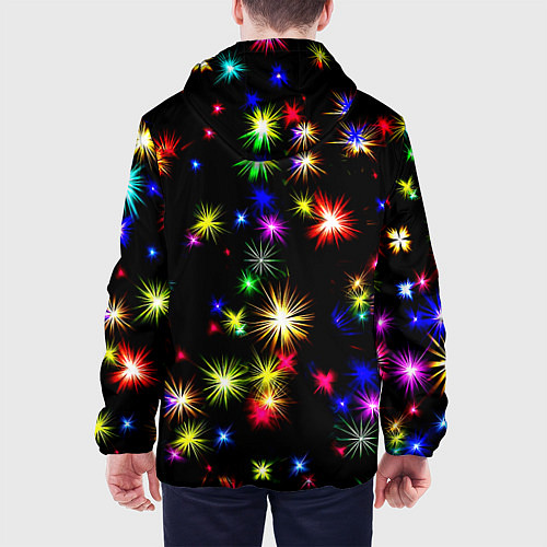 Мужская куртка Doom новогодние искры / 3D-Белый – фото 4