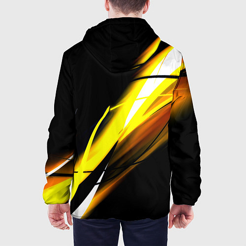 Мужская куртка Doom геометрия из полос / 3D-Белый – фото 4