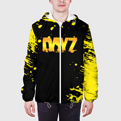 Куртка с капюшоном мужская Dayz краски желтые краски, цвет: 3D-белый — фото 2