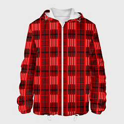 Куртка с капюшоном мужская Color neon red, цвет: 3D-белый