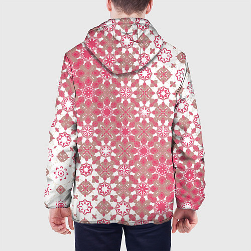 Мужская куртка Звездная россыпь-розовый / 3D-Белый – фото 4