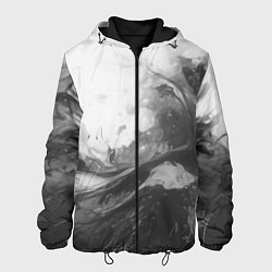 Мужская куртка Серые морские волны абстракция
