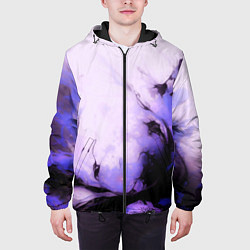 Куртка с капюшоном мужская Взрывной индиго светлый, цвет: 3D-черный — фото 2
