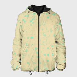 Куртка с капюшоном мужская Color beige turquoise, цвет: 3D-черный