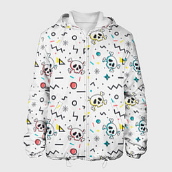 Мужская куртка Паттерн с черепами и геометрическими фигурами на Х