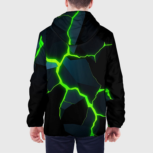 Мужская куртка Glow green neon / 3D-Белый – фото 4