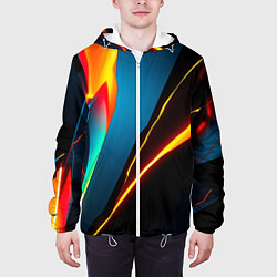 Куртка с капюшоном мужская Multicoloured neon, цвет: 3D-белый — фото 2