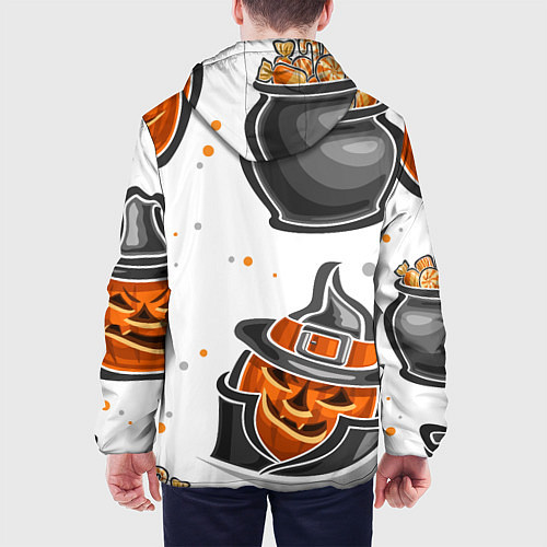 Мужская куртка Candy halloween / 3D-Белый – фото 4