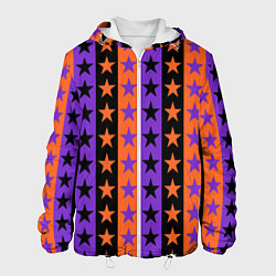 Мужская куртка Звёзды Хэллоуина паттерн полосатый