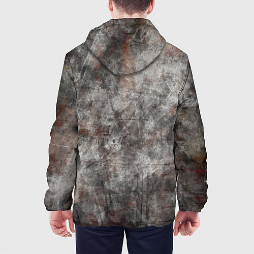 Мужская куртка Абстракция - gray stone / 3D-Белый – фото 4