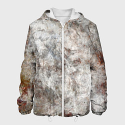 Куртка с капюшоном мужская Абстракция - gray limestone, цвет: 3D-белый