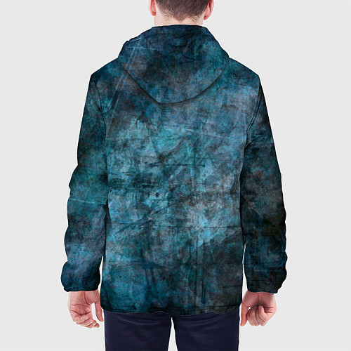 Мужская куртка Абстракция - dark blue / 3D-Белый – фото 4