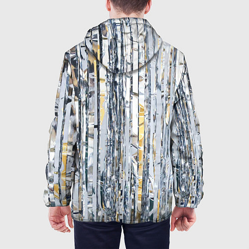 Мужская куртка Новогодний дождик / 3D-Белый – фото 4