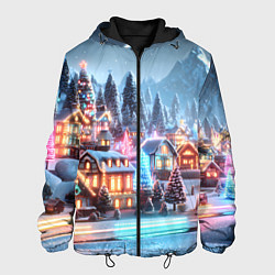 Мужская куртка Городок в новогодних огоньках