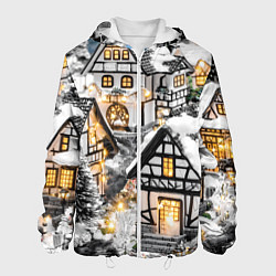 Мужская куртка Объемные новогодние дома