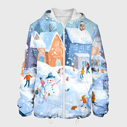 Мужская куртка Предновогодний день во дворе
