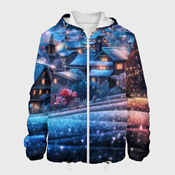 Мужская куртка Новогодний двор в блестках