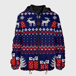 Мужская куртка Новогодний вязаный паттерн