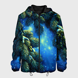 Мужская куртка Новогодние ветки елки