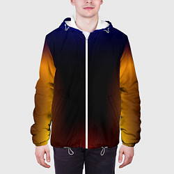 Куртка с капюшоном мужская Color black red blue, цвет: 3D-белый — фото 2