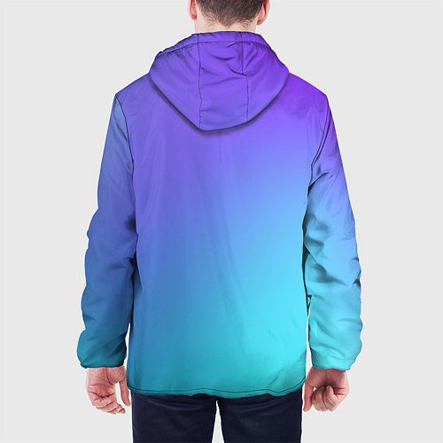 Мужская куртка Color multi-colored gradient / 3D-Белый – фото 4