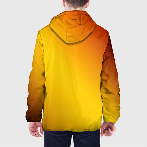 Мужская куртка Color yellow red gradient / 3D-Белый – фото 4