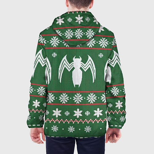Мужская куртка Рождественский свитер Венома / 3D-Белый – фото 4