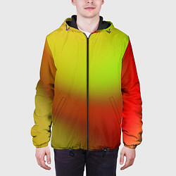 Куртка с капюшоном мужская Color multicolored gradient, цвет: 3D-черный — фото 2