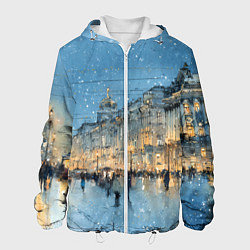 Мужская куртка Снежный вечер Санкт-Петербурга