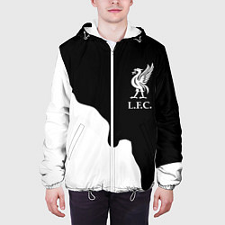 Куртка с капюшоном мужская Ливерпуль краски разводы, цвет: 3D-белый — фото 2