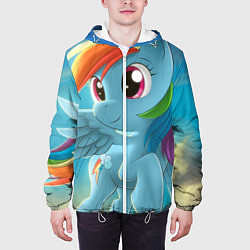 Куртка с капюшоном мужская My littlle pony, цвет: 3D-белый — фото 2