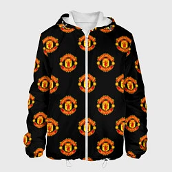 Куртка с капюшоном мужская Manchester United Pattern, цвет: 3D-белый