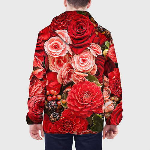 Мужская куртка Ассорти из цветов / 3D-Белый – фото 4