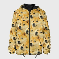 Куртка с капюшоном мужская Doge, цвет: 3D-черный