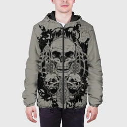 Куртка с капюшоном мужская Skulls, цвет: 3D-черный — фото 2