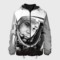 Куртка с капюшоном мужская Юрий Гагарин, цвет: 3D-черный