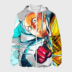 Куртка с капюшоном мужская One Punch Man Rage, цвет: 3D-белый
