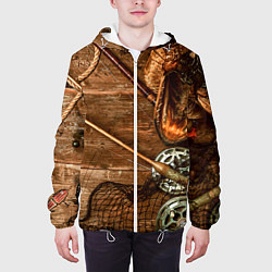 Куртка с капюшоном мужская Рыбацкий стол, цвет: 3D-белый — фото 2