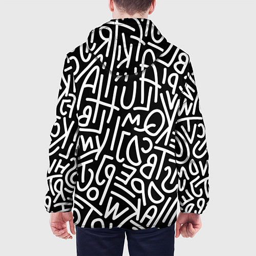 Мужская куртка Английские буквы / 3D-Белый – фото 4