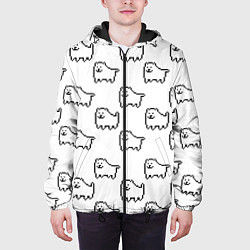 Куртка с капюшоном мужская Undertale Annoying dog white, цвет: 3D-черный — фото 2