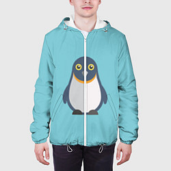 Куртка с капюшоном мужская Пингвин, цвет: 3D-белый — фото 2