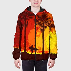 Куртка с капюшоном мужская Summer Surf, цвет: 3D-черный — фото 2