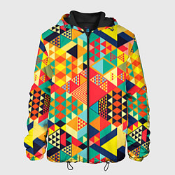 Куртка с капюшоном мужская Геометрия, цвет: 3D-черный