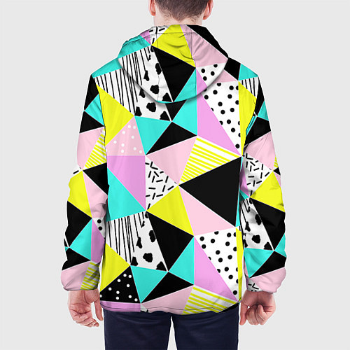 Мужская куртка Треугольнички / 3D-Белый – фото 4