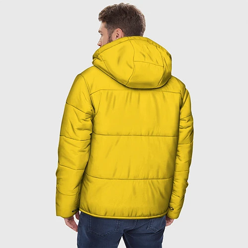 Мужская зимняя куртка Лицо Гомера / 3D-Черный – фото 4