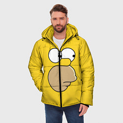 Куртка зимняя мужская Лицо Гомера, цвет: 3D-красный — фото 2