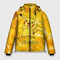 Куртка зимняя мужская Pikachu, цвет: 3D-черный