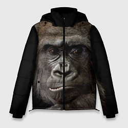 Куртка зимняя мужская Глаза гориллы, цвет: 3D-черный